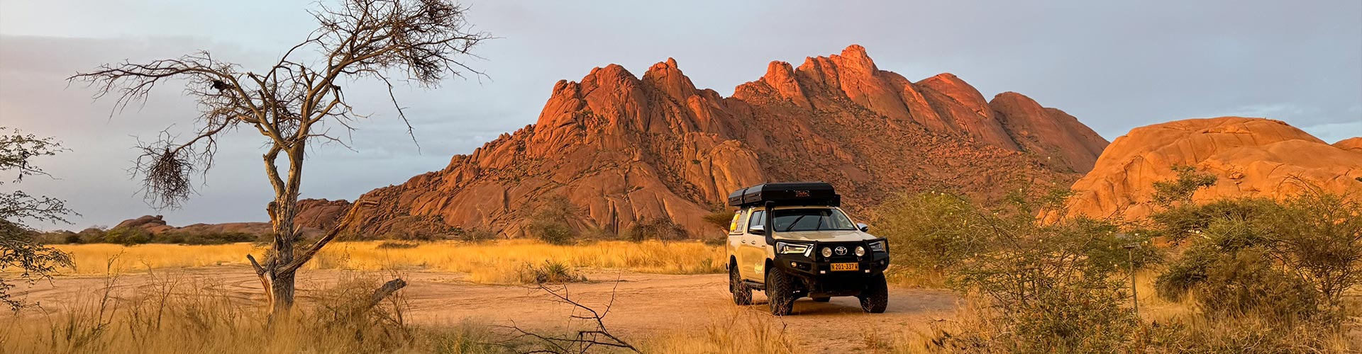 4x4 Asco Self-Drive Rental Car Rooftop Tent close to Spitzkoppe Damaraland