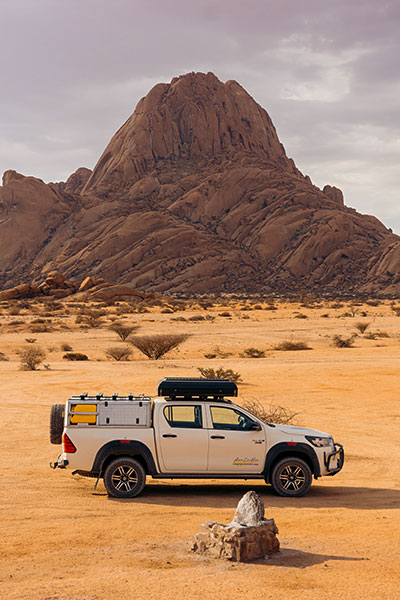 Asco 4x4 Self-Drive Rental Car with Rooftop Tent close to Spitzkoppe Damaraland