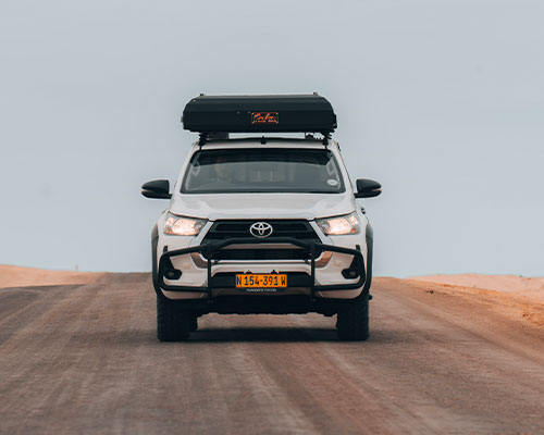 Asco Self-Drive Rental Car on Road Namibia